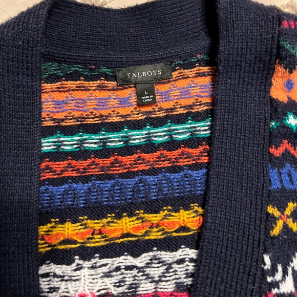 Beautiful Talbots v-neck cardigan Size L - Picture 2 of 3